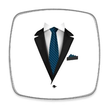 Tuxedo with a Tie For Weddings And Special - Square fridge magnet - white - Front