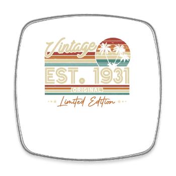 Vintage Gift 1931 - Square fridge magnet - white - Front