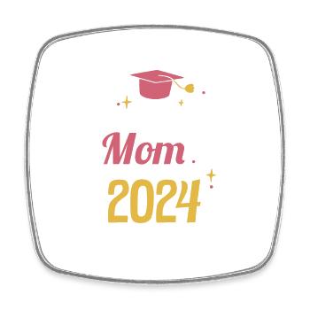 Proud Mama Senior Mom Class of 2024 Funny - Square fridge magnet - white - Front
