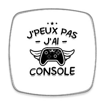 J'Peux Pas ! J'Ai Console - Magnet carré - blanc - Devant