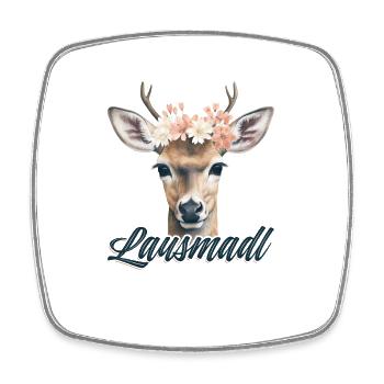 Lausmadl Mädchen Damen Trachtenshirt Kind Madl - Viereckiger Kühlschrankmagnet - Weiß - Vorne