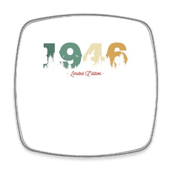 Cadeau Nature Vintage 1946 77 ans - Magnet carré - blanc - Devant