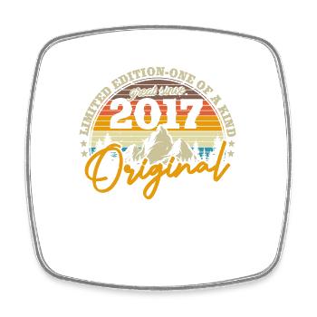 Cadeau nostalgique 2017 6/7 anniversaire - Magnet carré - blanc - Devant