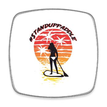 SUP - Square fridge magnet - white - Front