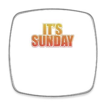 Grunge Sunday Vintage Jokes Distressed Prankster - Square fridge magnet - white - Front