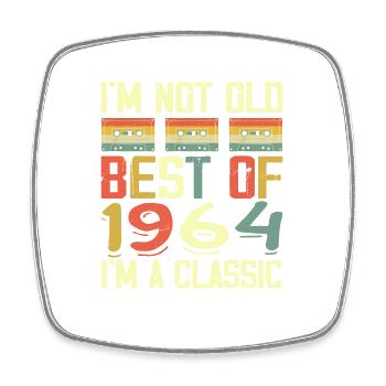 1964 I'm Not Old I'm Classic Vintage 1964 Geburtstag - Viereckiger Kühlschrankmagnet - Weiß - Vorne