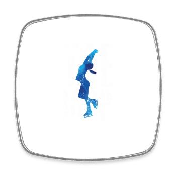 Toeloop Figure Skating - Square fridge magnet - white - Front