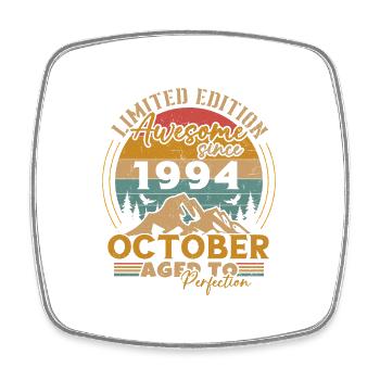 Original October 1994 vintage anniversary 1994 - Square fridge magnet - white - Front