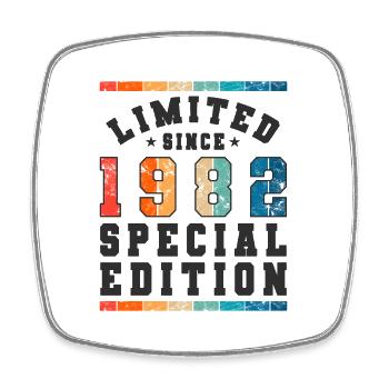 Edition limitée depuis 1982 Cadeau d’anniversaire - Magnet carré - blanc - Devant