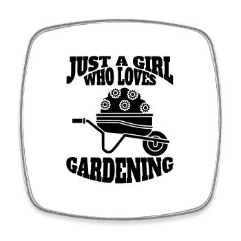Hobbygärtner Garten Gärtner Obstgarten Geschenk - Viereckiger Kühlschrankmagnet - Weiß - Vorne