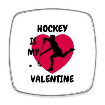 Hockey Cadeau Floorball Joueur de hockey Hockey sur gazon - Magnet carré - blanc - Devant