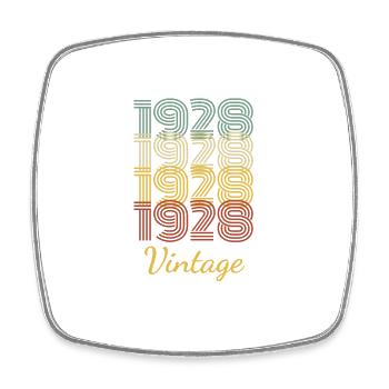 Vintage Birthday Gift Born In 1928 Slogan - Square fridge magnet - white - Front