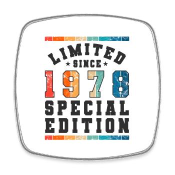 Limited Edition since 1978 Birthday Gift - Square fridge magnet - white - Front