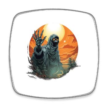 Halloween Emerging Hands Spooky Pumpkin - Viereckiger Kühlschrankmagnet - Weiß - Vorne