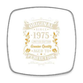 Idée cadeau vintage 1975 - Magnet carré - blanc - Devant