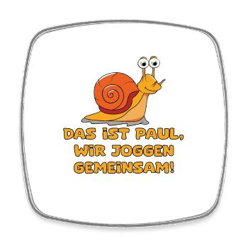 Das ist Paul, wir Joggen Gemeinsam, - Viereckiger Kühlschrankmagnet - Weiß - Vorne