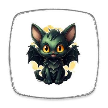Chauve-souris Halloween I Cartoon Mignonne chauve-souris - Magnet carré - blanc - Devant