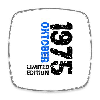 1975 Oktober Limited Edition 48. Geburtstag Deko - Viereckiger Kühlschrankmagnet - Weiß - Vorne