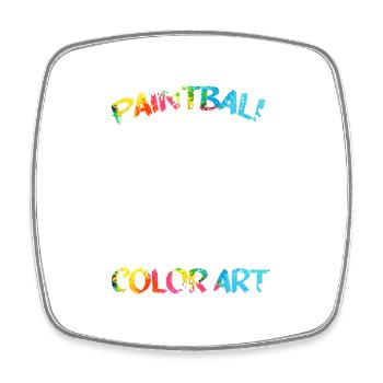 Paintball Creative Paint Color Art Airsoft Paint - Square fridge magnet - white - Front