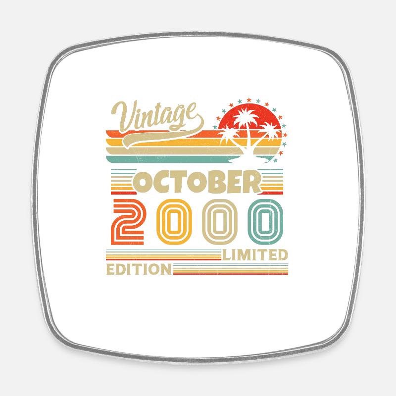 Original octobre 2000 vintage anniversaire 2000 - Magnet carré - blanc