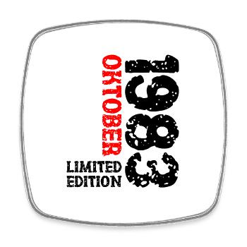 1983 Oktober Limited Edition 40. Geburtstag Deko - Viereckiger Kühlschrankmagnet - Weiß - Vorne