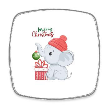 Babys 1st Christmas - Square fridge magnet - white - Front
