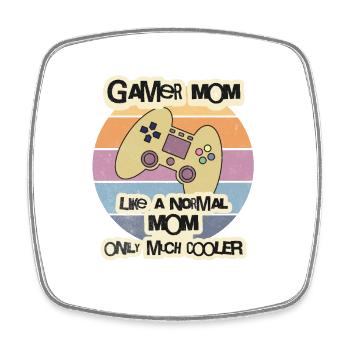 T-shirt Gamer Mom, Chemise maman, Chemise de fête des mères - Magnet carré - blanc - Devant