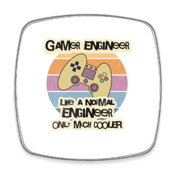 Gamer Engineer T-Shirt, Game Developer Shirt, Prog - Viereckiger Kühlschrankmagnet - Weiß - Vorne