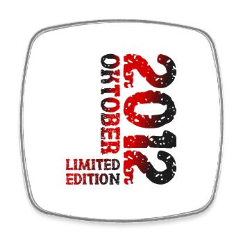 2012 Oktober Limited Edition 11. Geburtstag Deko - Viereckiger Kühlschrankmagnet - Weiß - Vorne