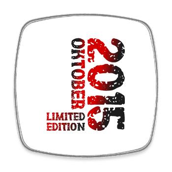 2015 Oktober Limited Edition 8. Geburtstag Deko - Viereckiger Kühlschrankmagnet - Weiß - Vorne