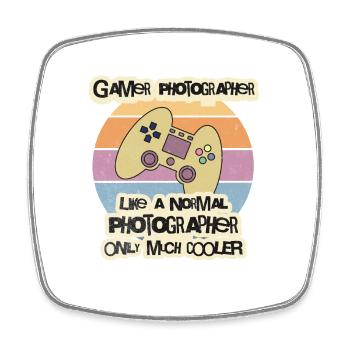 Gamer Photographer T-Shirt, Photographer Shirt, Gi - Viereckiger Kühlschrankmagnet - Weiß - Vorne