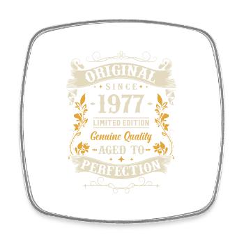 Vintage 1977 - Unique gift! - Square fridge magnet - white - Front