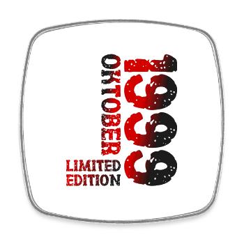 1999 Oktober Limited Edition 24. Geburtstag Deko - Viereckiger Kühlschrankmagnet - Weiß - Vorne
