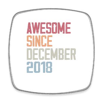Geburtstag Dezember 2018 Das Original 2018 Dezember - Viereckiger Kühlschrankmagnet - Weiß - Vorne