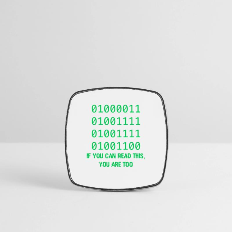 Computer Binary Code Developers Gift Square fridge magnet