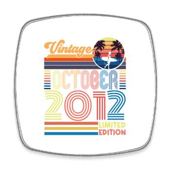 Jubiläum Oktober 2012. Geschenk Oktober 2012. - Viereckiger Kühlschrankmagnet - Weiß - Vorne