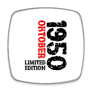 1950 Oktober Limited Edition 73. Geburtstag Deko - Viereckiger Kühlschrankmagnet - Weiß - Vorne