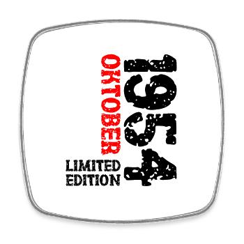 1954 Oktober Limited Edition 69. Geburtstag Deko - Viereckiger Kühlschrankmagnet - Weiß - Vorne