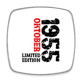 1955 Oktober Limited Edition 68. Geburtstag Deko - Viereckiger Kühlschrankmagnet - Weiß - Vorne