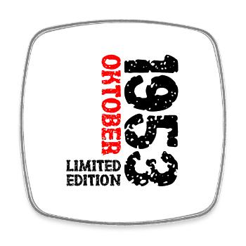 1953 Oktober Limited Edition 70. Geburtstag Deko - Viereckiger Kühlschrankmagnet - Weiß - Vorne