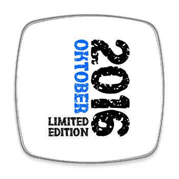2016 Oktober Limited Edition 7. Geburtstag Deko - Viereckiger Kühlschrankmagnet - Weiß - Vorne