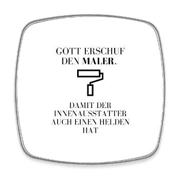 Maler gegen Innenausstatter - Viereckiger Kühlschrankmagnet - Weiß - Vorne