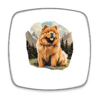 Hund Chow Chow - Viereckiger Kühlschrankmagnet - Weiß - Vorne