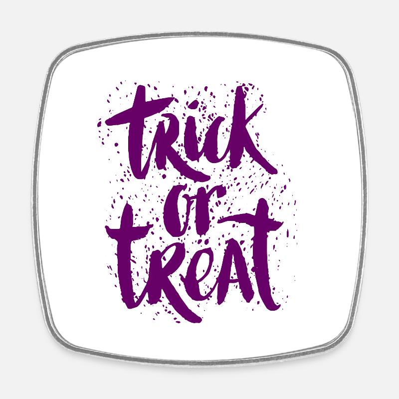 Trick or Treat - Square fridge magnet - white