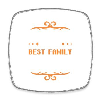 Proud Mom Saying Family - Square fridge magnet - white - Front