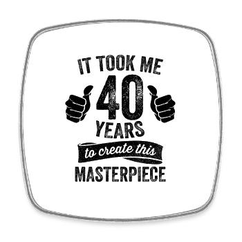 Drôle 40 ans blague 40e anniversaire gag humour - Magnet carré - blanc - Devant