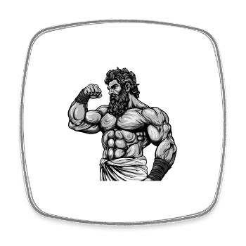 Bodybuilder Muscles Workout Gym - Magnet carré - blanc - Devant