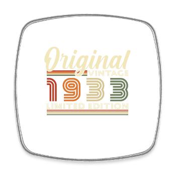 Vintage 1933 Vintage cadeau d’anniversaire rétro - Magnet carré - blanc - Devant