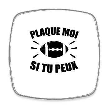 Rugby - Rugby Sport - Rugby Humour - Magnet carré - blanc - Devant