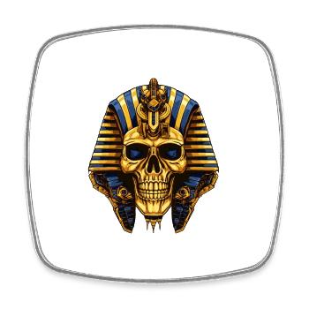 Pharao Totenkopf Symbol - Viereckiger Kühlschrankmagnet - Weiß - Vorne